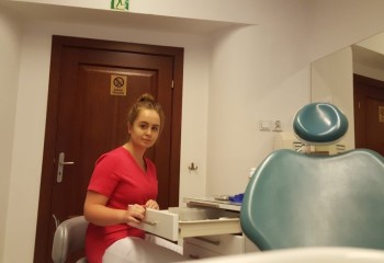Uczennica podczas stażu