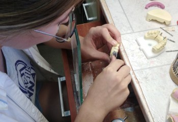 Uczennica podczas stażu